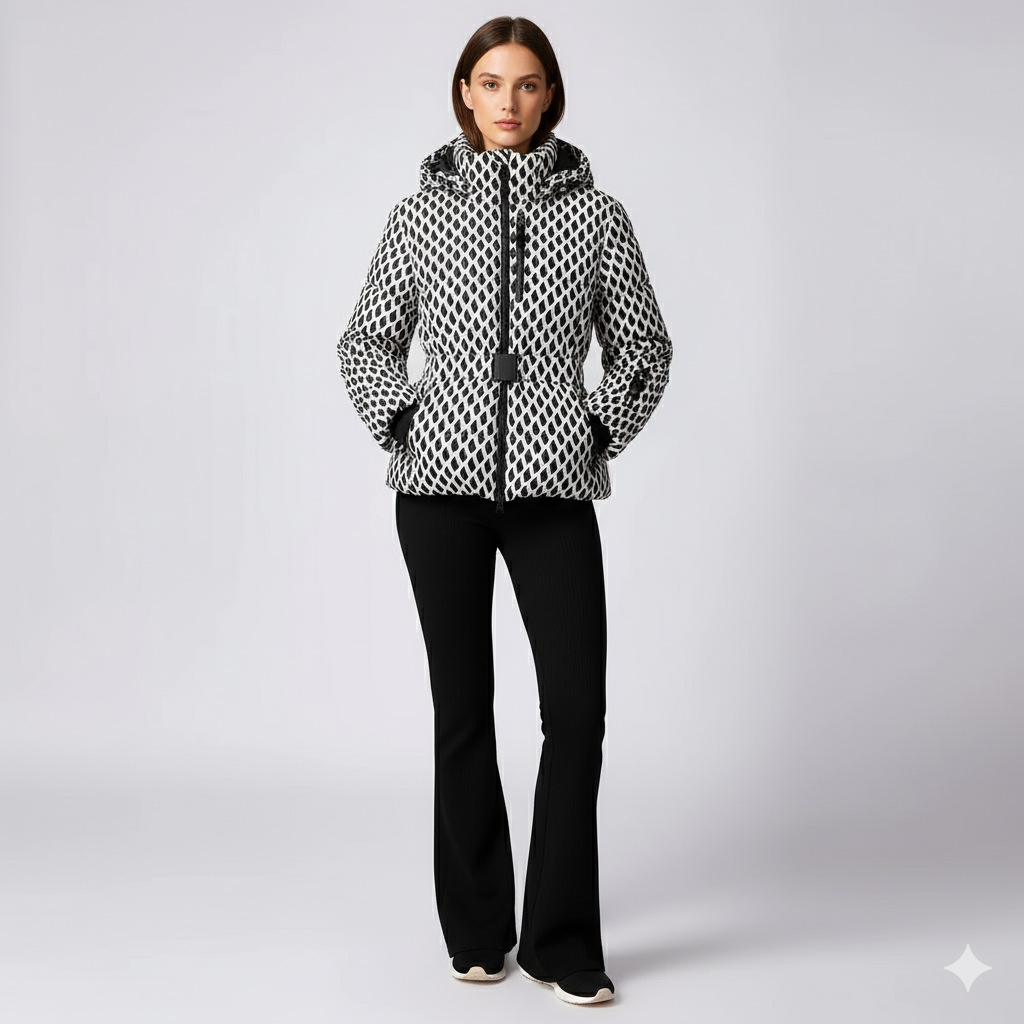 Fashionable Ladies Cotton Coat with Fitted Waist - OutfitLondon