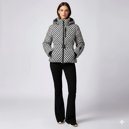 Fashionable Ladies Cotton Coat with Fitted Waist - OutfitLondon