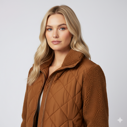 Warm Quilted Winter Jacket for Women