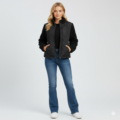Warm Quilted Winter Jacket for Women - OutfitLondon