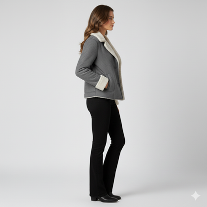 Warm Women's Parka Jacket with Fleece Lining