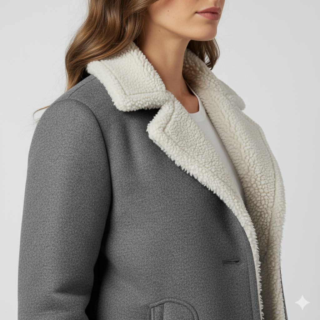 Warm Women's Parka Jacket with Fleece Lining