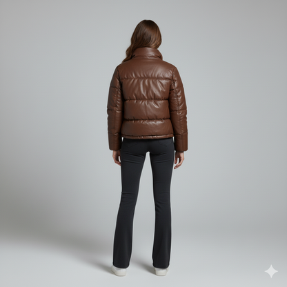 Warm Short Puffer Jacket for Women
