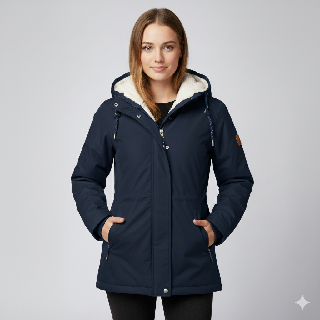 Warm Fur Lined Women's Winter Long Coat