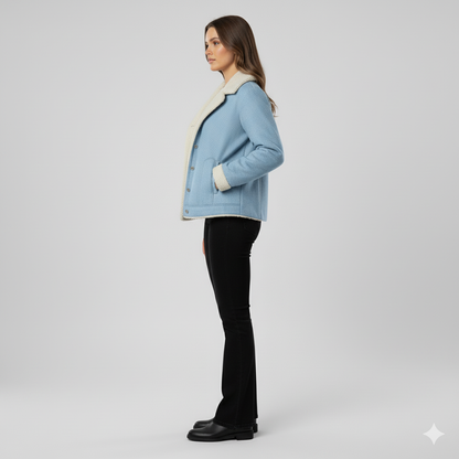 Warm Women's Parka Jacket with Fleece Lining