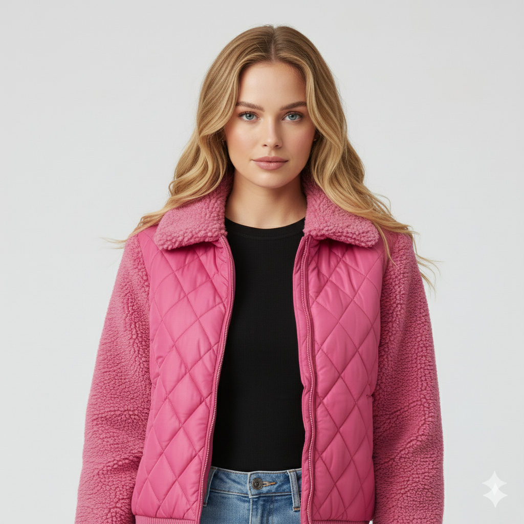 Warm Quilted Winter Jacket for Women