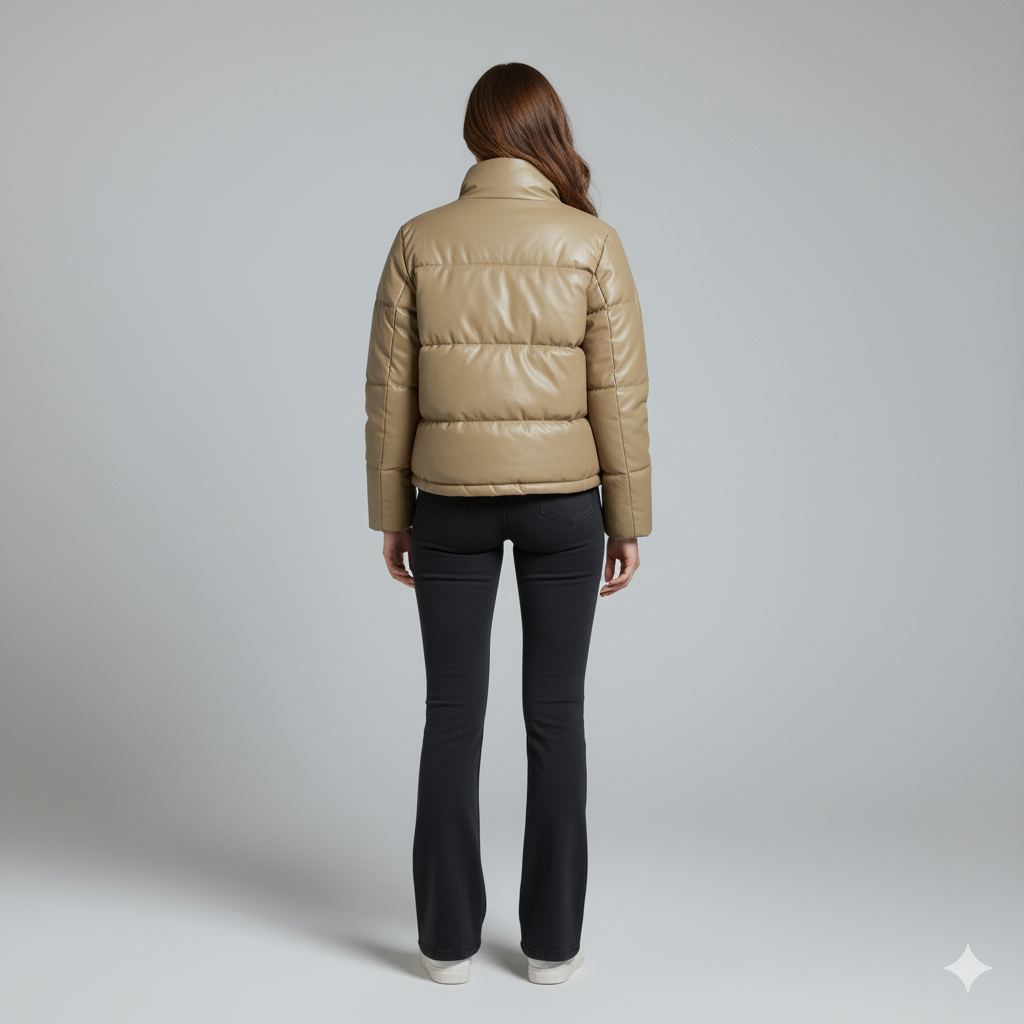 Warm Short Puffer Jacket for Women
