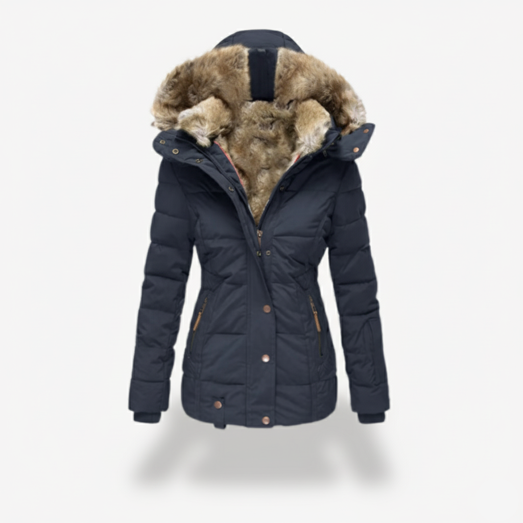 Luxury Faux Fur Lined Parka Winter Coat