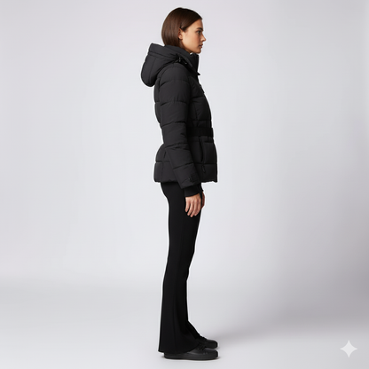 Fashionable Ladies Cotton Coat with Fitted Waist
