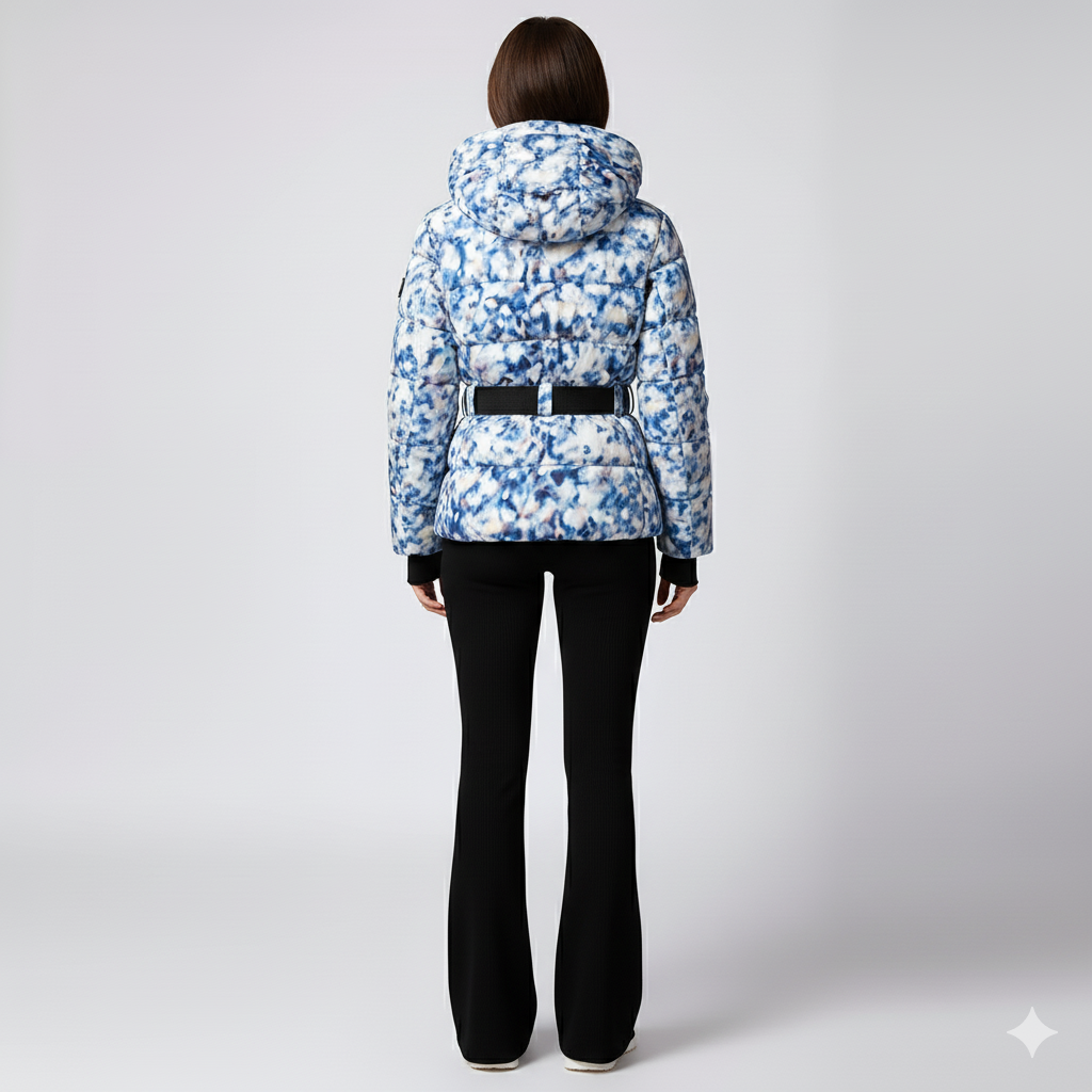 Fashionable Ladies Cotton Coat with Fitted Waist