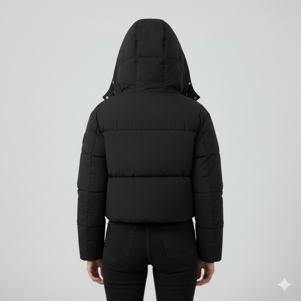 Warm Hooded Puffer Jacket for Women