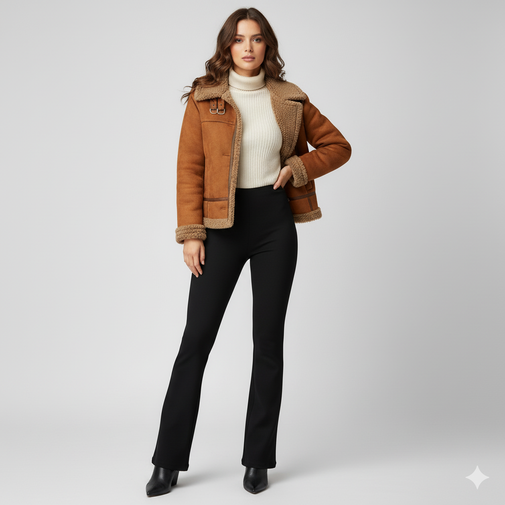 Warm Women's Fall Coat with Soft Inside - OutfitLondon