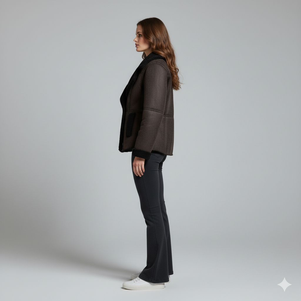 Women's Faux Leather Fall Jacket with Soft Inner Lining