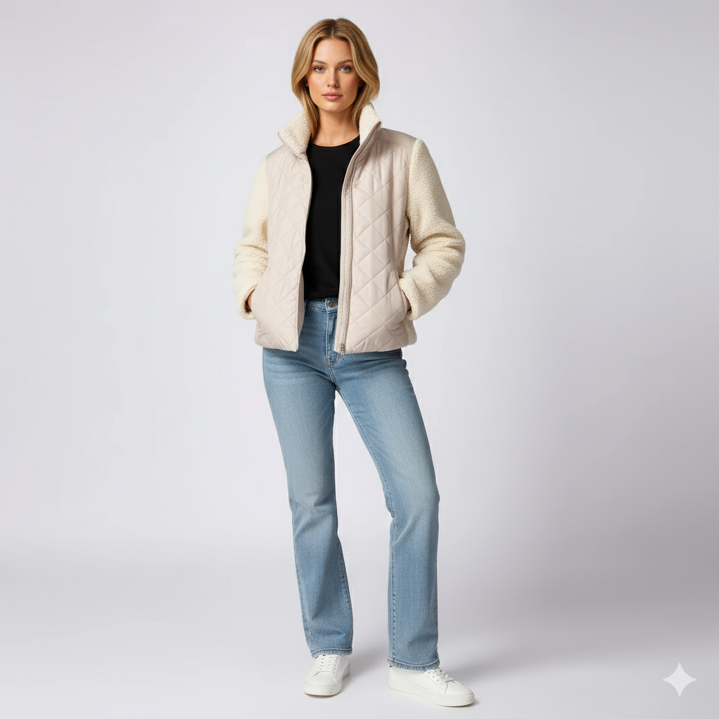 Warm Quilted Winter Jacket for Women