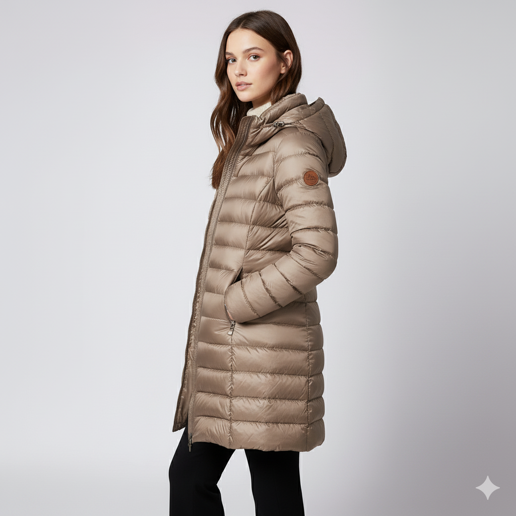Warm Padded Long Quilted Women's Coat