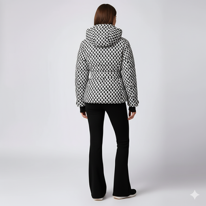 Fashionable Ladies Cotton Coat with Fitted Waist