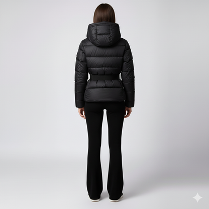 Fashionable Ladies Cotton Coat with Fitted Waist