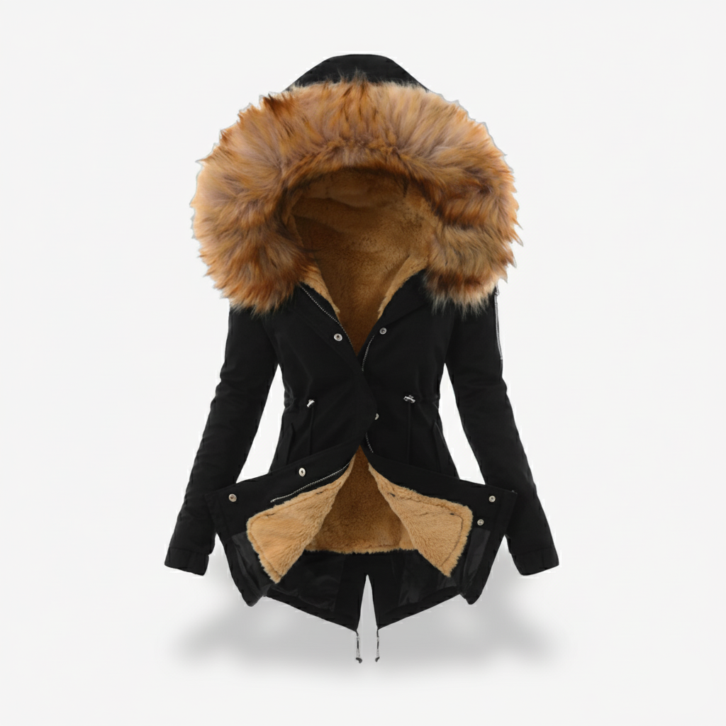 Warm Fleece Lined Women's Hooded Jacket - OutfitLondon