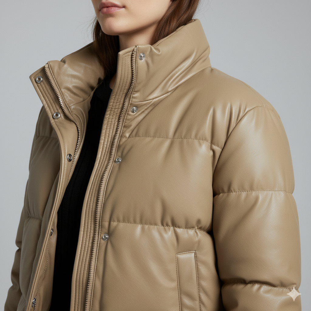Warm Short Puffer Jacket for Women
