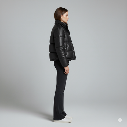 Warm Short Puffer Jacket for Women