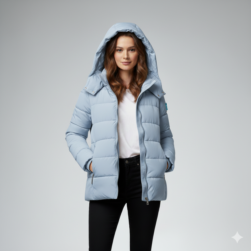 Warm Women's Quilted Puffer Jacket Coat - OutfitLondon