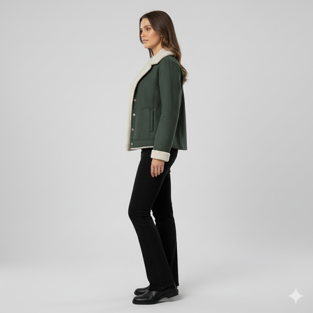 Warm Women's Parka Jacket with Fleece Lining