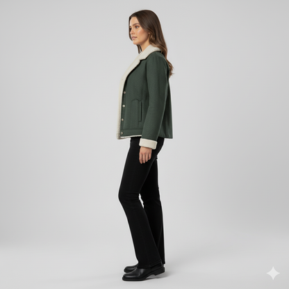Warm Women's Parka Jacket with Fleece Lining