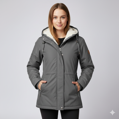 Warm Fur Lined Women's Winter Long Coat - OutfitLondon