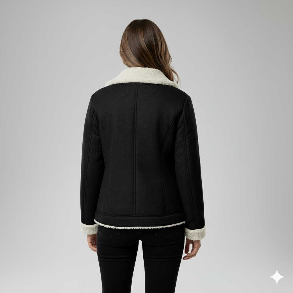 Warm Women's Parka Jacket with Fleece Lining