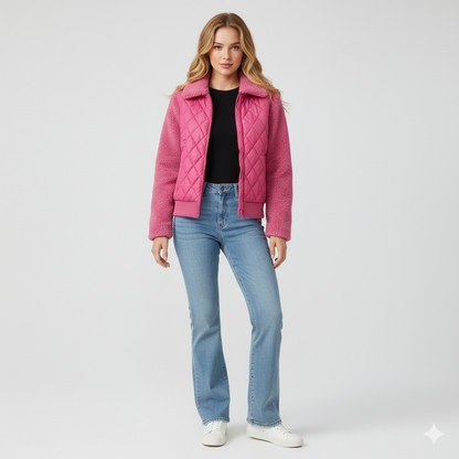 Warm Quilted Winter Jacket for Women
