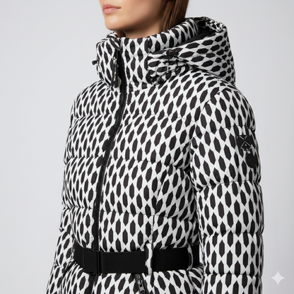 Fashionable Ladies Cotton Coat with Fitted Waist