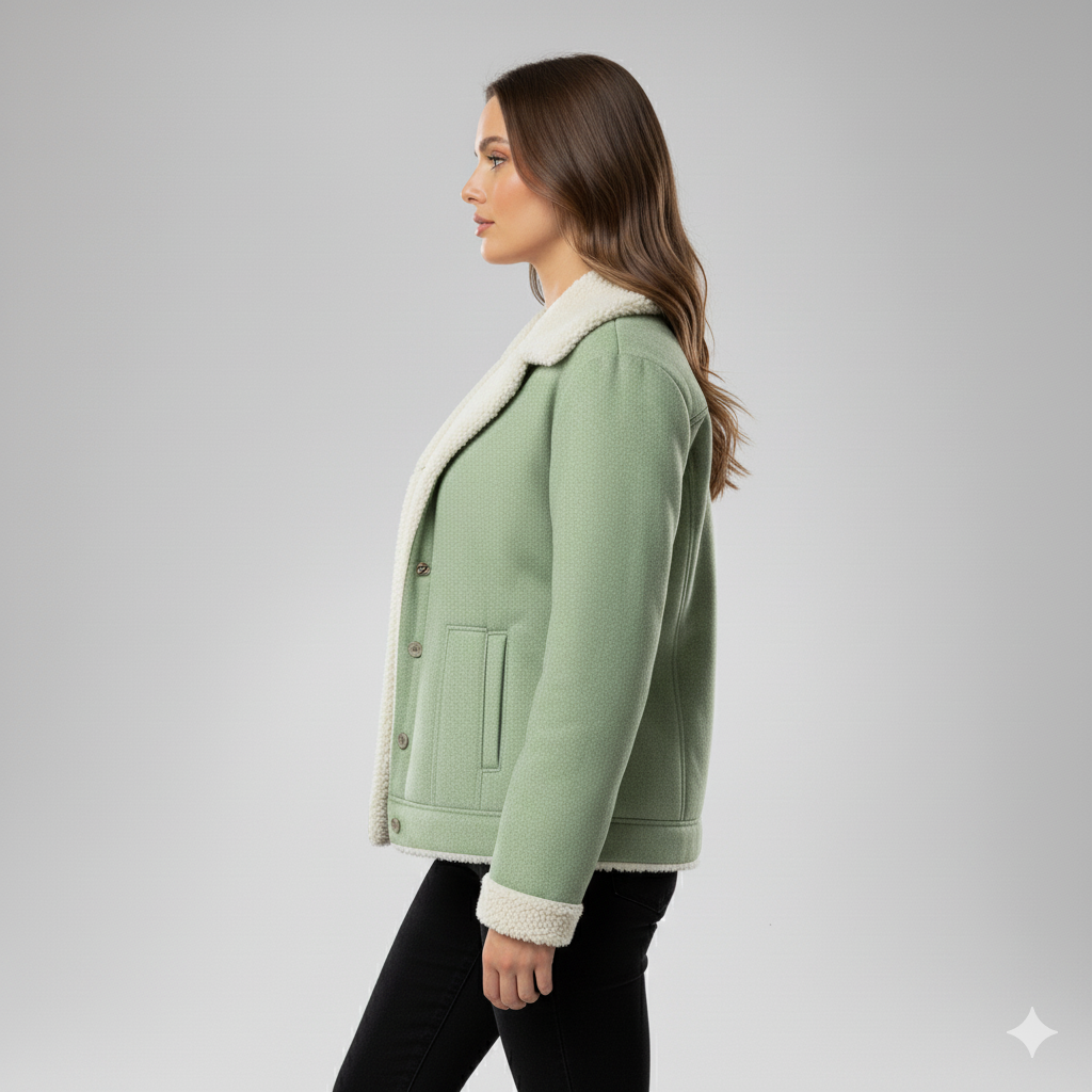 Warm Women's Parka Jacket with Fleece Lining