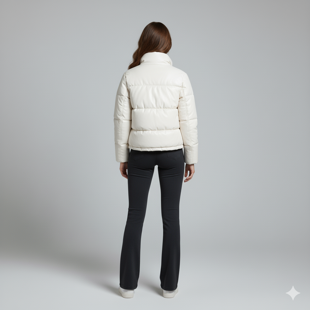Warm Short Puffer Jacket for Women
