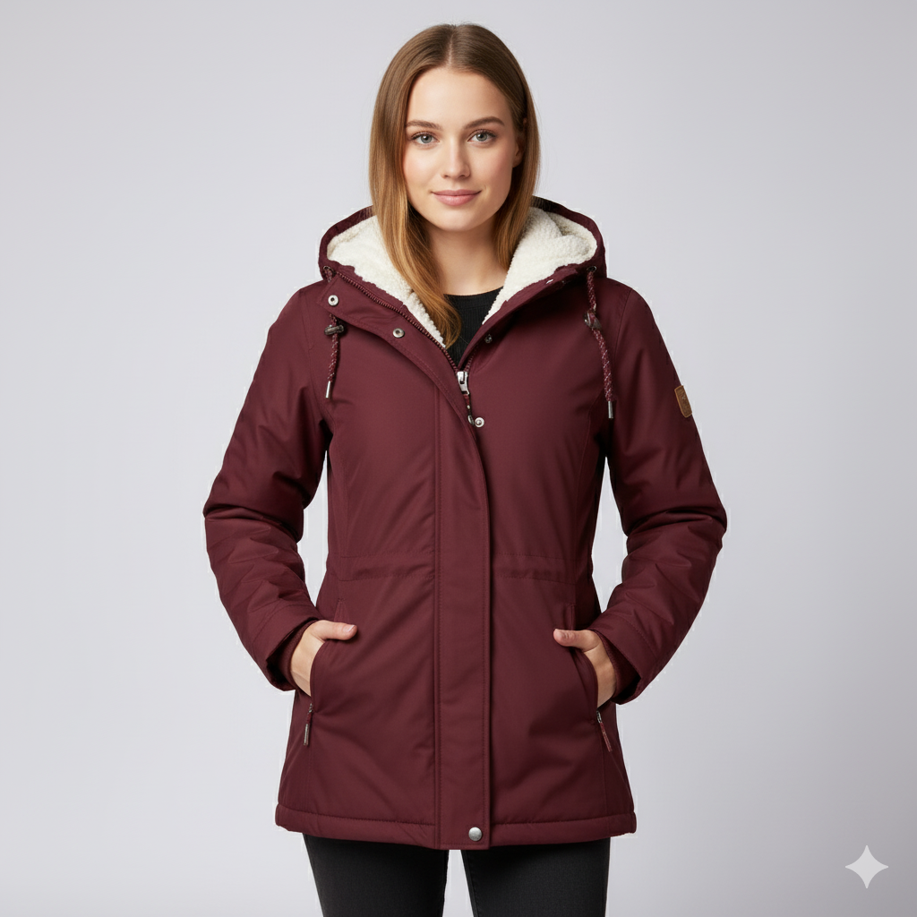 Warm Fur Lined Women's Winter Long Coat