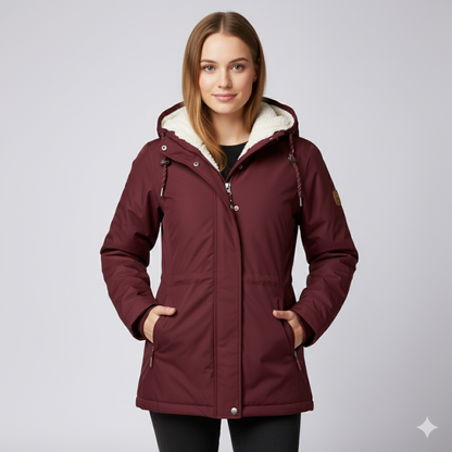Warm Fur Lined Women's Winter Long Coat