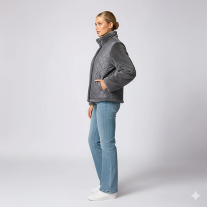 Warm Quilted Winter Jacket for Women