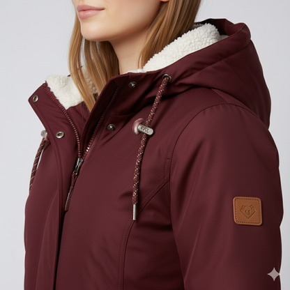 Warm Fur Lined Women's Winter Long Coat
