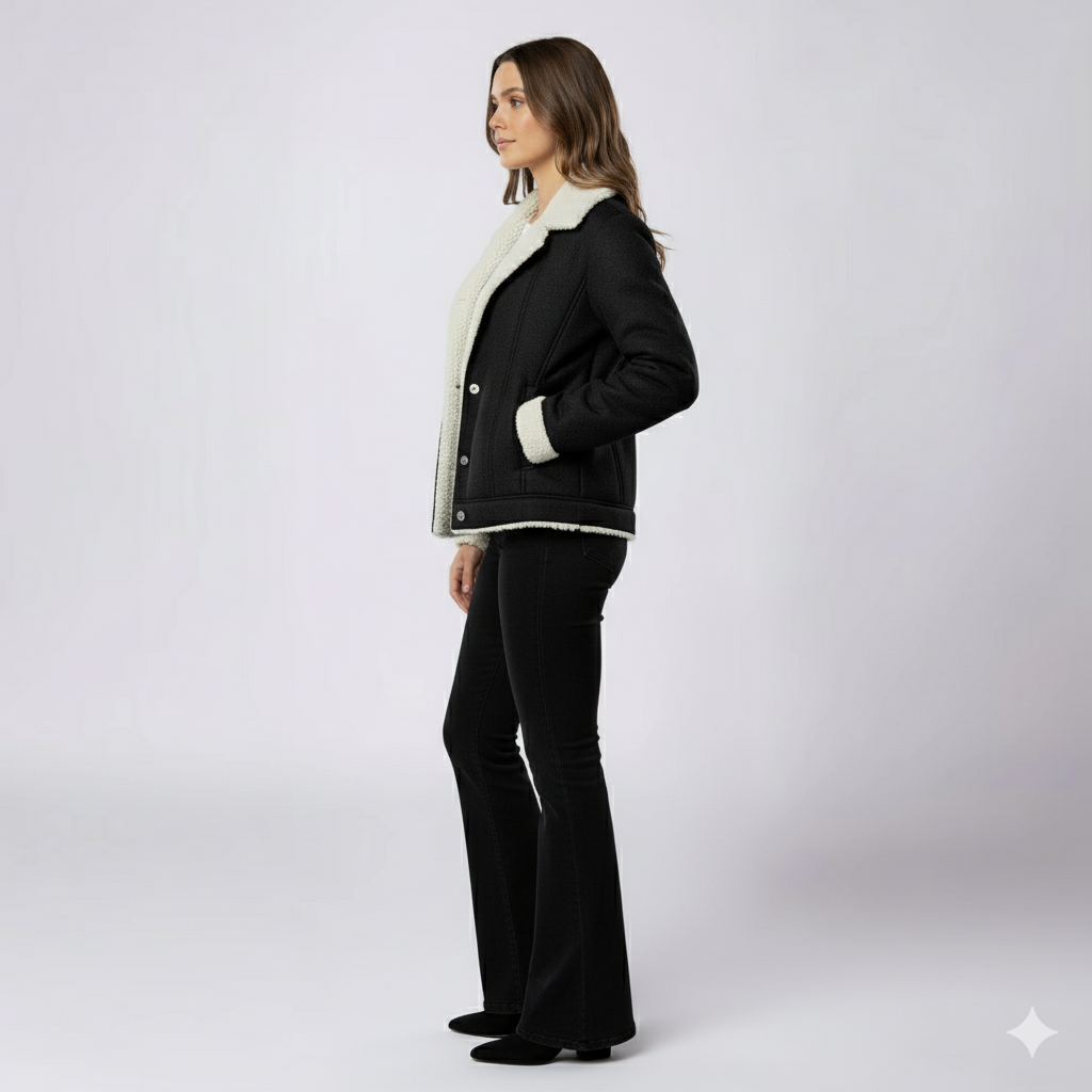 Warm Women's Parka Jacket with Fleece Lining