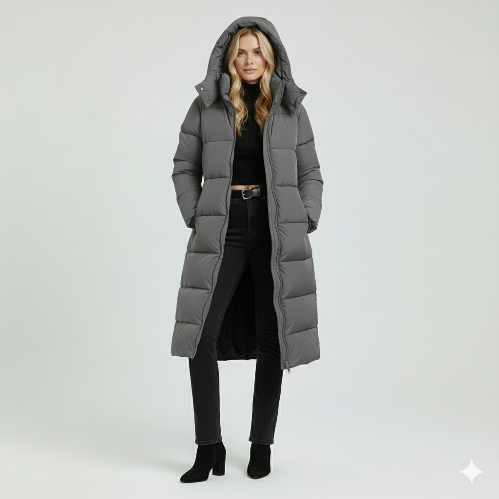 Warm Hooded Parka Coat for Women - OutfitLondon