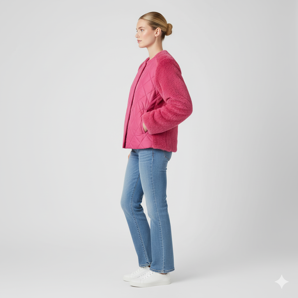 Warm Quilted Winter Jacket for Women
