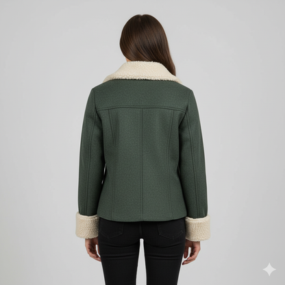Warm Women's Parka Jacket with Fleece Lining