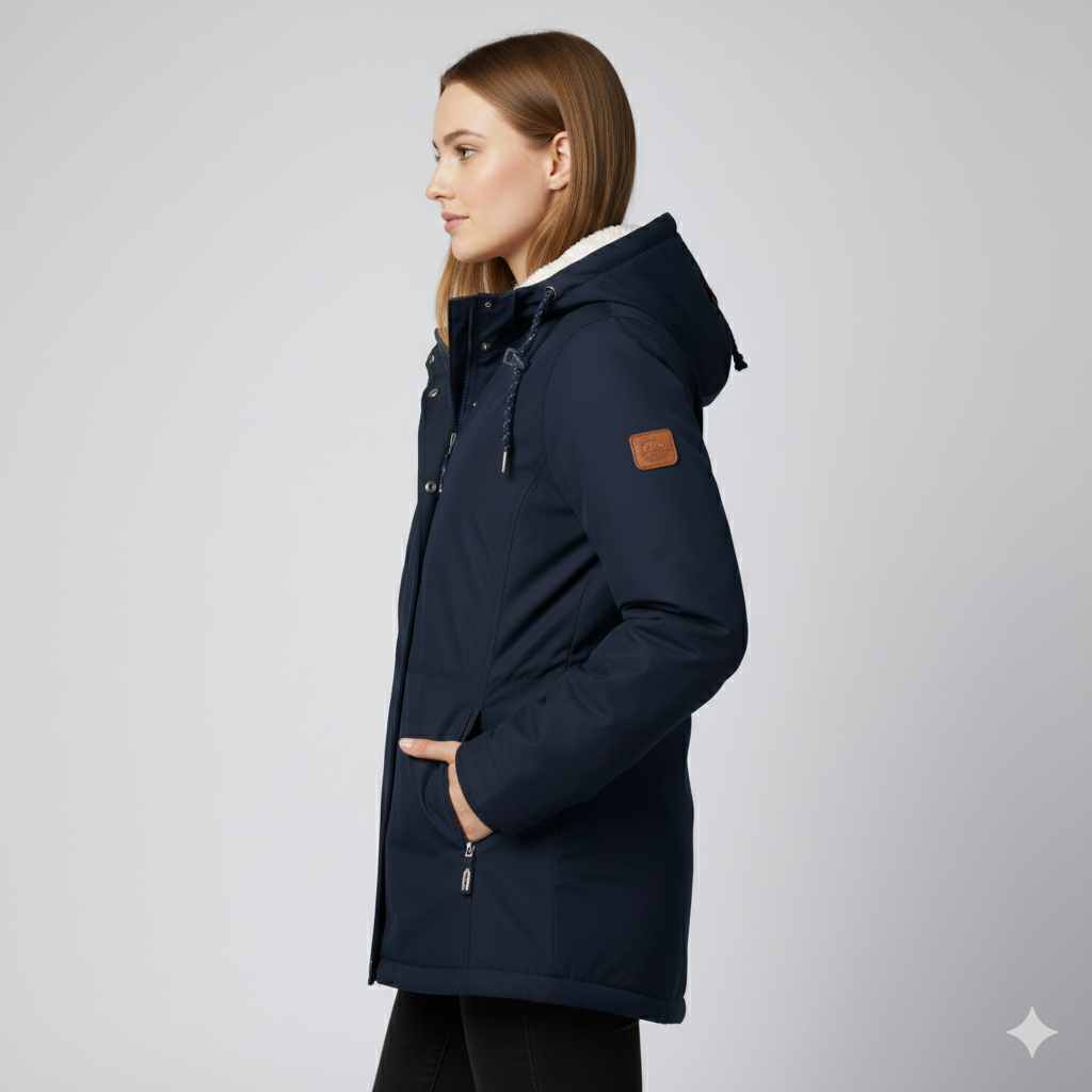 Warm Fur Lined Women's Winter Long Coat