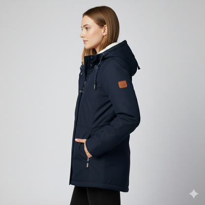 Warm Fur Lined Women's Winter Long Coat