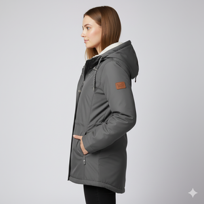 Warm Fur Lined Women's Winter Long Coat
