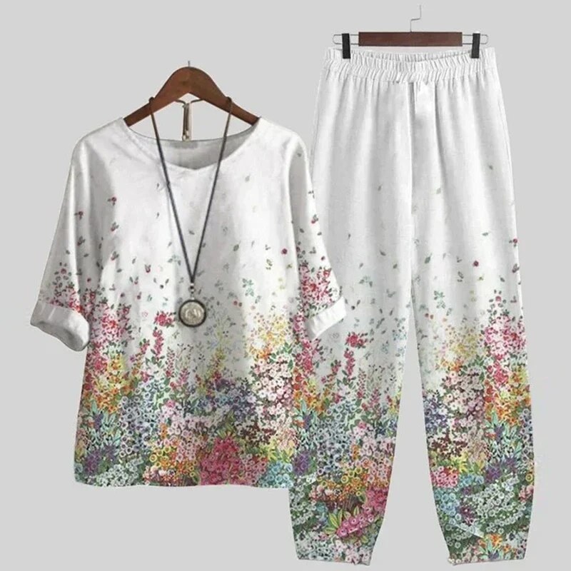 Gemma Set | Printed Top and Tapered Trousers Co-ord