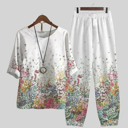 Gemma Set | Printed Top and Tapered Trousers Co-ord