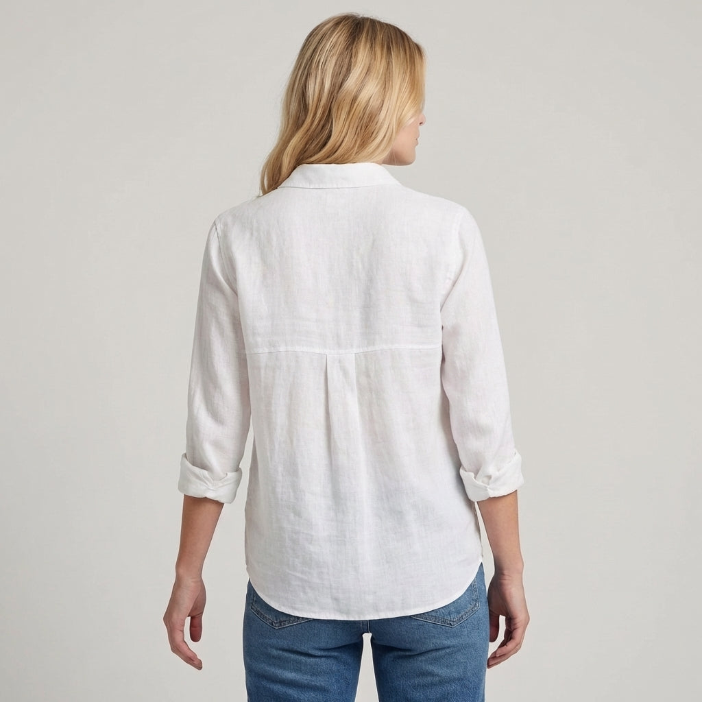 Casual Fit Floral Blouse with Long Sleeves