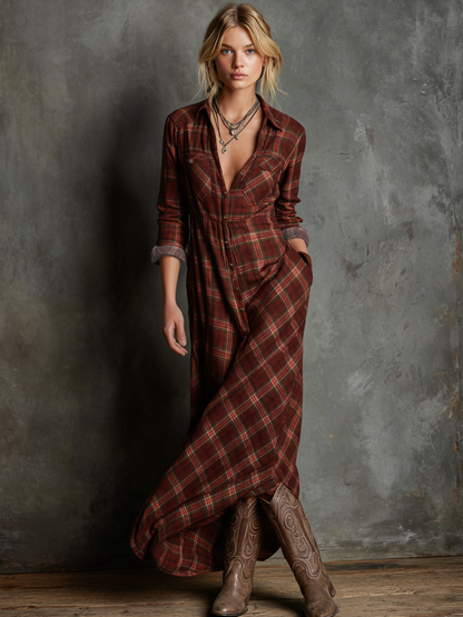 Timeless Plaid Shirt Dress for Women