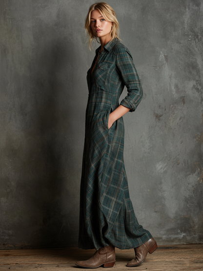 Timeless Plaid Shirt Dress for Women