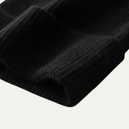 Warm Mens Cashmere Ribbed Winter Hat